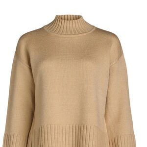 Elegant Beige Turtleneck Sweater
